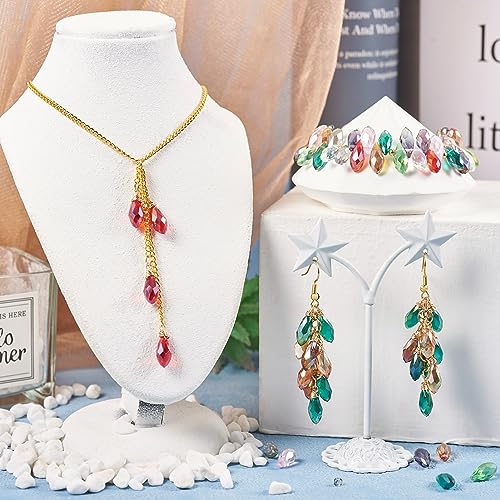 Craftdady 220Pcs Faceted Glass Teardrop Beads AB Color Briolette Crystal Beads Czech Crystal Charms Water Drop Spacer Beads for Crafts Sun Catcher Jewelry Making - color: Mixed Colors, 11.5~13x6mm