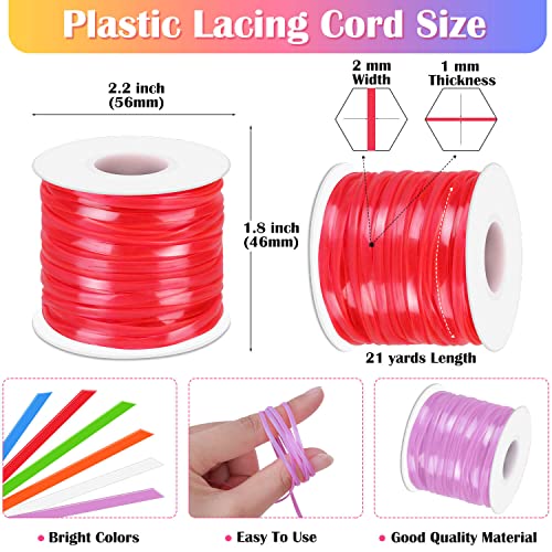 Lanyard String Kit, Cridoz 6Pack Glow in Dark Plastic Lacing Cord Gimp String Lanyard Weaving Kit for Boondoggle, Bracelets, Keychains, Crafts - style: Glow In Dark