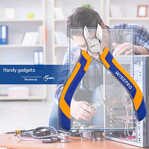 Mini Diagonal Pliers, 4.5 Inch Micro Wire Flush Cutters, Precision Side Cutting pliers with spring shrapnel loaded - style: 4.5 Inch Diagonal Pliers