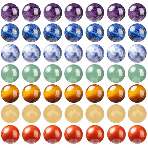 HAAMIIQII 4mm Mixed 7 Chakra Natural Stone Beads Polished Round Loose Gemstone Beads for Jewelry Making Strand 15 Inch (90pcs) - color: 7 Chakra Stone Multicolor, size: 4mm 90pcs