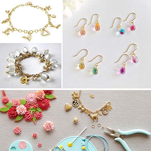 Alexcraft 14k Gold Plated Jump Rings 900PCS 4/6/8/10 mm Gold Jump Rings Strong Open Ring Bulk for Necklace Bracelet Earrings Jewelry Making - color: Gold