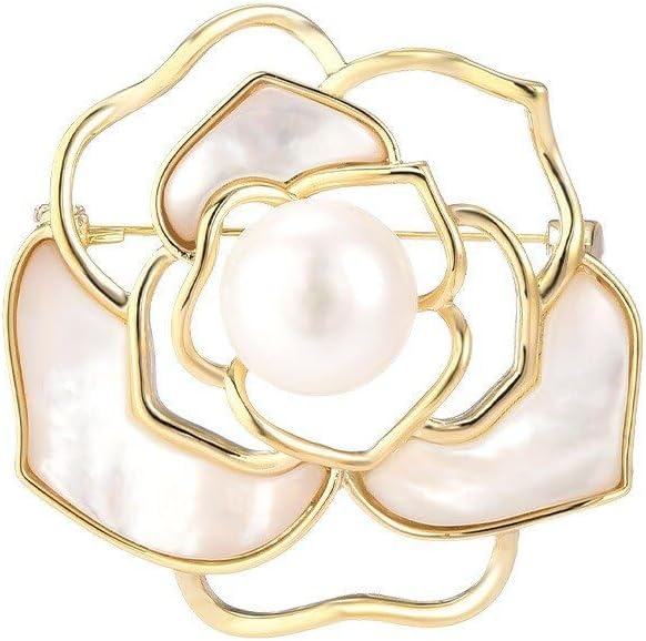 Flower Brooch for Women Rhinestone Flower Brooch Pins Floral Brooches Jewelry Gift for Mom Wife