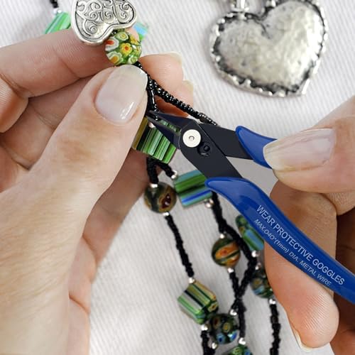 KAIHAOWIN Micro Wire Cutters with Spring, 5 Pack, 5 inch Precision Mini Flush Cutters Bulk, Nippers, Flush Cutting Pliers, Wire Snips, Small Side Cutters for Electronics Crafts Jewelry-Blue - size: 5 Pack