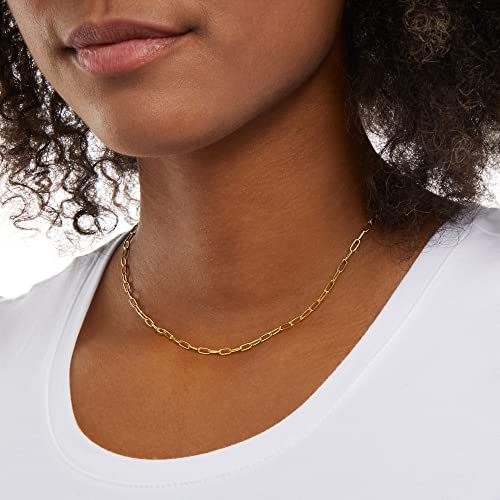 Amazon Essentials 14K Gold Plated Paperclip Chain Necklace - color: Yellow Gold, size: 16"