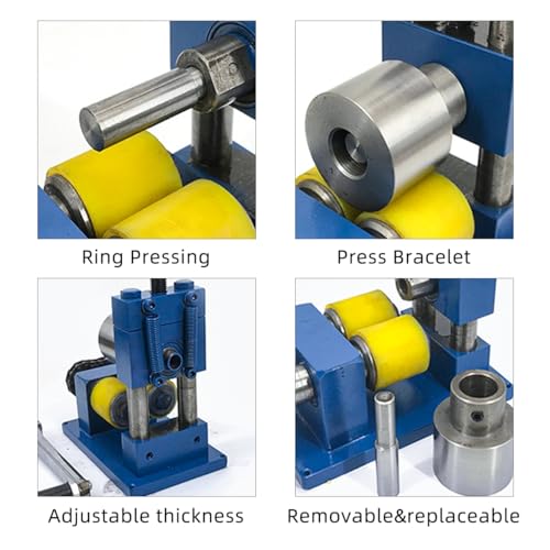YIEPET Multifunctional Hand-cranked Combination Bracelet Bending Machine、Rolling Machine Ring Bending Machine, Jewelry Bending Machine, Crank Ring Bracelet for Processing Rings, Bracelets, Earrings