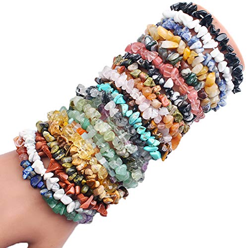 Natural Chip Stone Beads Black Stripe Rhodochrosite 5-8mm About 400 Pieces Irregular Gemstones Crystal Loose Bead Hole Drilled DIY for Bracelet Jewelry Making (5-8mm, Black Stripe Rhodochrosite) - color: Black Stripe Rhodochrosite