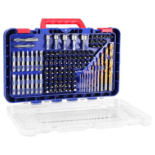 WORKPRO Drill Bit Set, 120-Pieces Impact Driver Bits Set and Screwdriver Bits Set for Screw Driving and Wood Metal Drilling with Storage Case, 1/4" Hex Shank - style: 120 PCS