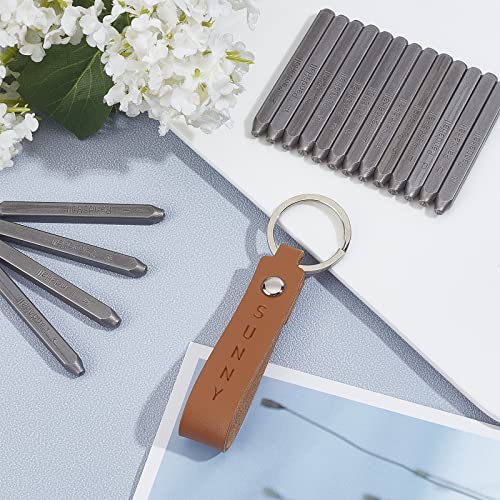 PH PandaHall 36 Pcs Letter and Number Metal Stamp Set, 1/20 inch 1.5mm Alphabet A-Z and Number 0-9 and Symbol, Iron Uppercase Stamps Punch Press Tool for Imprinting on Metal Jewelry Leather Wood - color: 36 Pcs - Letter & Numbers & Symbols 3, size: 1/16"
