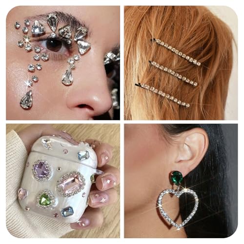Fashewelry 1000Pcs Crystal Clear Cubic Zirconia Faceted Rhinestone Cabochons 2mm Mini Pointed Back Diamante Gems for Nail Art Craft Replacing Jewelry - color: Clear, size: 2mm-Zirconia