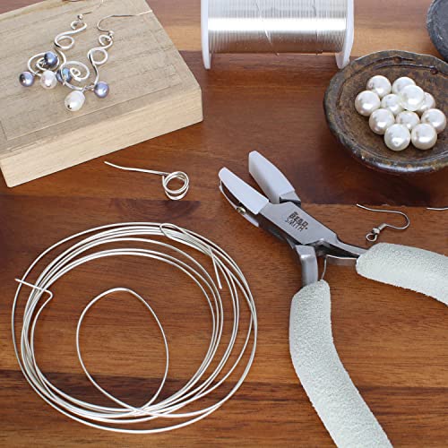 The Beadsmith Flat Nylon Jaw Pliers, 5.5 inches (139mm), Comfort Grip Handle with Double Leaf Springs - style: Flat Nylon Jaw