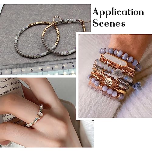 Craftdady 270Pcs Natural Gemstone Beads Rondelle Jasper Beads 6x4mm Dyed Faceted Round Loose Spacer Energy Healing Power Stone Beads for DIY Jewelry Crafts - color: 9 Colors Sesame Jasper