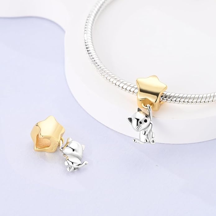 MULA 925 Sterling Silver Charms for Bracelets and Necklaces Family Letters Dangle Pendants Airplane Travel Beads Family Tree Jewelry Charms for Women