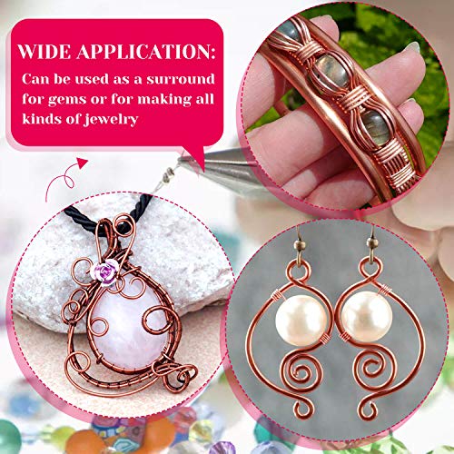 anezus 18 Gauge Jewelry Wire for Jewelry Making, Craft Wire Tarnish Resistant Copper Beading Wire for Jewelry Making Supplies and Crafting (18 Gauge, Copper) - color: Copper