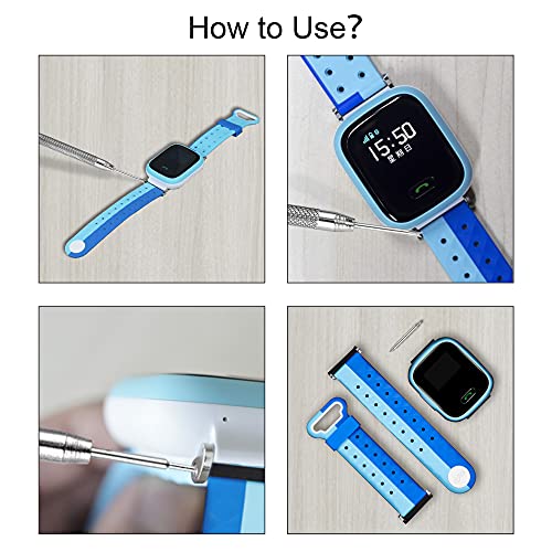 Spring Bar Tool, Watch Band Tool Set, Watch Wrist Bands Strap Removal Repair Fix Kit with Extra 3 Tips Pins & 40PCS Heavy Duty Stainless Steel Pins - color: 45pcs Silver