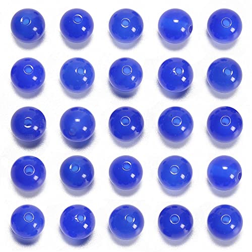NCB 6mm Original Blue Agate Loose Semi Precious Beads Round Smooth Gemstones SpacerBeads for Jewelry Making 100PCS (6mm 100Beads, Blue Agate) - color: Blue Agate, size: 6mm 100Beads