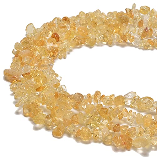 7-8mm Natural Citrine Gemstone Chips Loose Beads Semi Precious for Jewelry Making DIY Handmade Craft Supplies 1 Strand per Bag Approxi 34" - color: Citrine Chips
