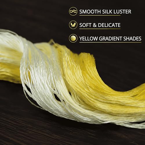 Natural 100% Silk Thread, Handmade Embroidery Thread Silk Floss 8 Colors 110m Each (75) - color: 75