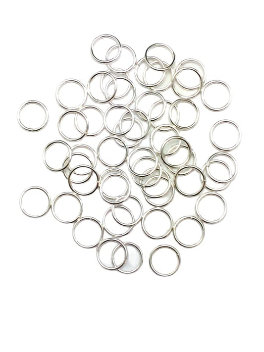 50pcs 925 Sterling Silver Open Jump Rings, 22 Gauge 6.2mm OD/5.0mm ID Made in USA by CRAFT WIRE - size: 6.2mm OD/5.0mm ID