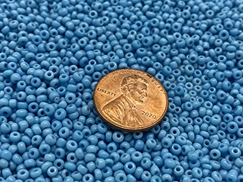 Seed Beads Size:11/0 50 gr / 1.76 oz (Light Blue/Turquoise Opaque) - color: Light Blue/ Turquoise Opaque