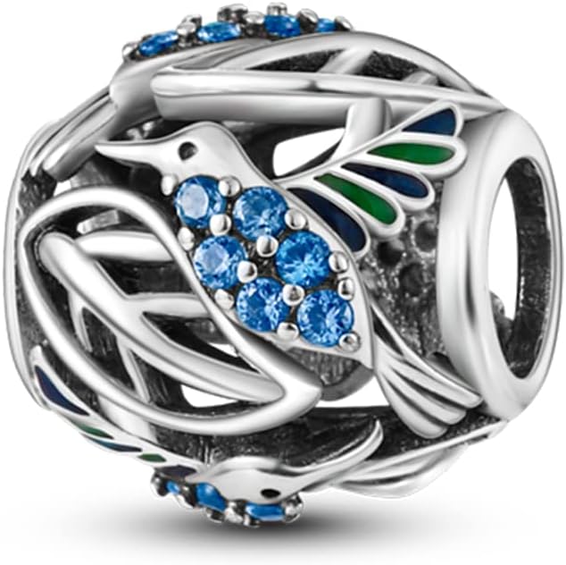Parmuz 925 Sterling Silver Charm for Bracelet Necklace Dangle Love Mom Ocean travel Butterfly Party Charm Beads Pendants DIY Jewelry for Women