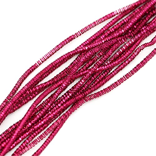 ECYC Ltd 10g 1.5mm French Bullion Wire, Spiral Copper Coil Wire French Coil Embroidery Wire French Metallic Wire Flexible Jewelry Wire for Embroidery, Beading, Jewelry Making, Garment Design - color: Rose