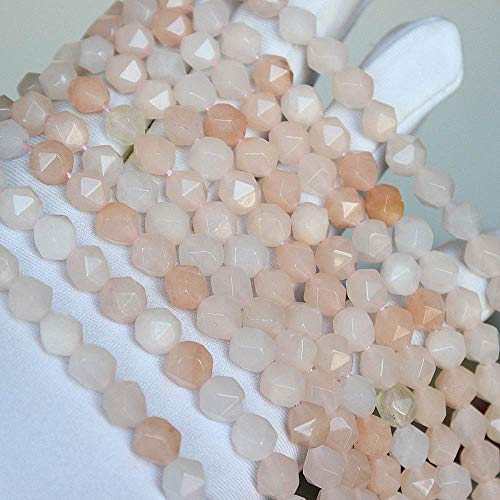 MJDCB Best Sellers Natural Stone Beads Faceted Polygon Pink Aventurine Crystal Energy Stone Healing Power for Jewelry Making(8mm) - color: Pink Aventurine
