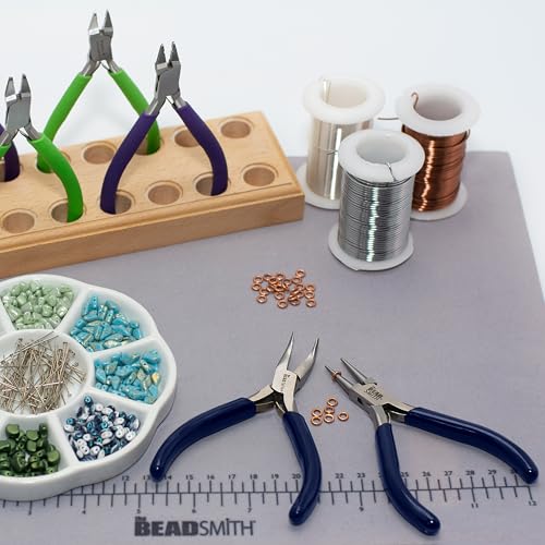 The Beadsmith Round-Nose Pliers for Bending and Looping Wires, Jewelry Making Supplies - style: Round Nose