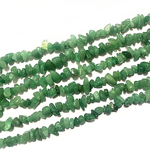 3-5mm Natural Green Aventurine Gemstone Chips Loose Beads Semi Precious for Jewelry Making DIY Handmade Craft Supplies 1 Strand per Bag Approxi 32" - color: Green Aventurine