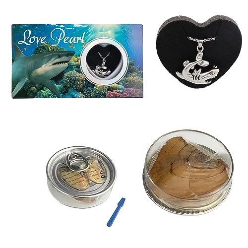 MilkyWay Wish Pearl Necklace Kit, DIY Necklace Making Kit, lotus Necklace Cage Locket Cultured Pearl in Oyster Set, 16.9", Surprise Gift For Wife, Girlfriend,Mother - color: B