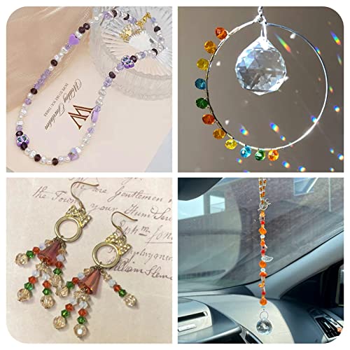 Craftdady 360Pcs Faceted Glass Teardrop Beads 6 Colors Transparent Pearl Luster Water Drop Glass Crystal Loose Beads Electroplate Charms for DIY Jewelry Crafts Making - color: 6 Colors, 6x6mm