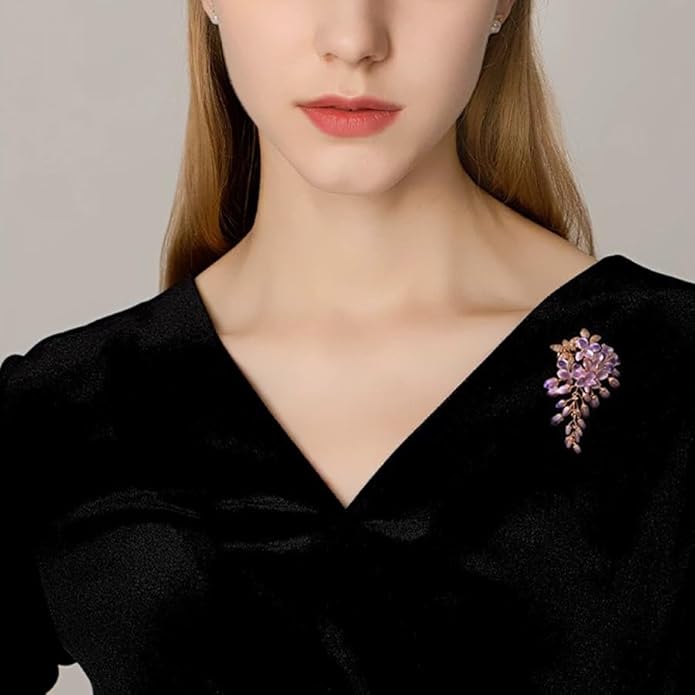 Brooch Pin - Gold Plated | Ideal Gift for Mom & Wife on Thanksgiving Day, Birthdays & Weddings