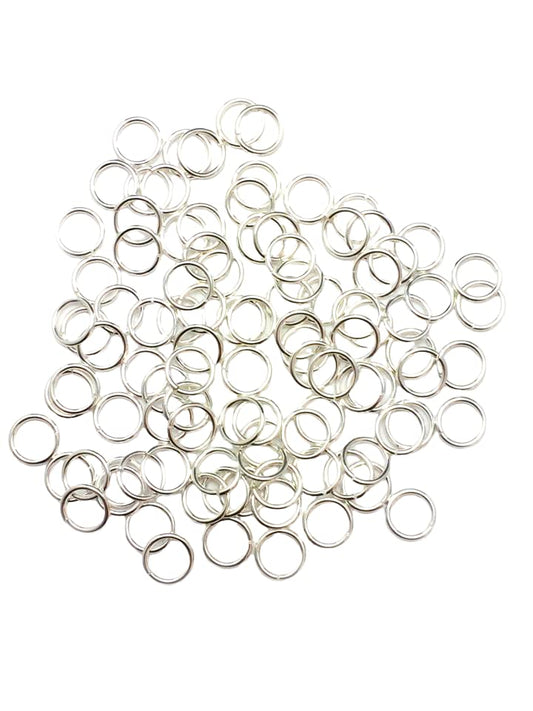 100pcs 925 Sterling Silver Open Jump Rings, 22 Gauge 5.2mm OD/4.0mm ID Made in USA by CRAFT WIRE - size: 5.2mm OD/4.0mm ID