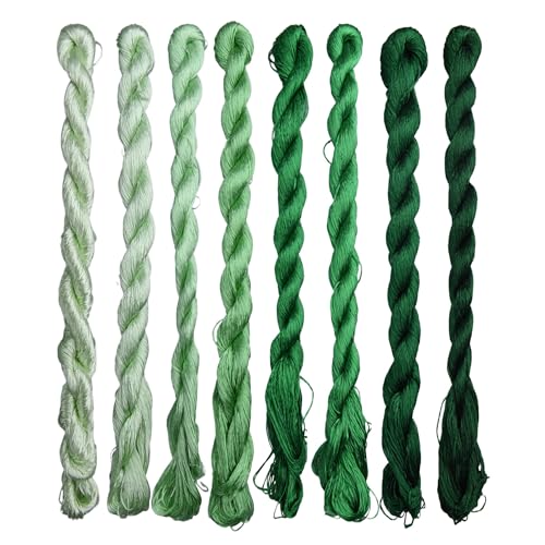 Natural 100% Silk Thread, Handmade Embroidery Thread Silk Floss 8 Colors 110m Each (71) - color: 71