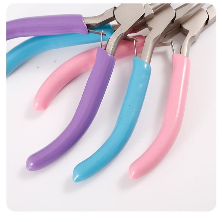 3-Piece Mini Pliers Tool Kit Includes Needle Nose, Round Nose Pliers, Diagonal cutting pliers, for Making Crafts, Repairing Electronic Devices