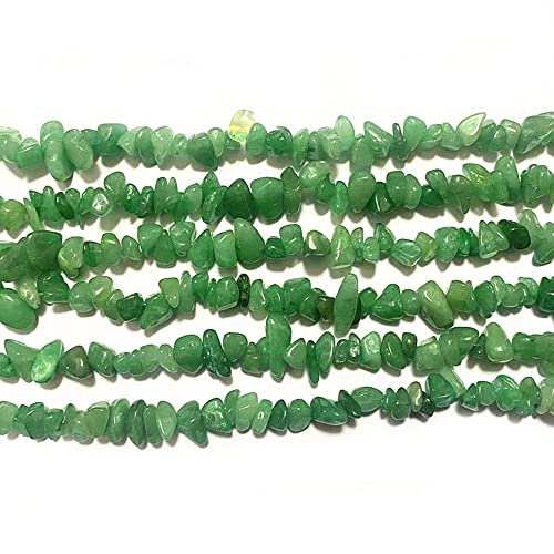 3-5mm Natural Green Aventurine Gemstone Chips Loose Beads Semi Precious for Jewelry Making DIY Handmade Craft Supplies 1 Strand per Bag Approxi 32" - color: Green Aventurine