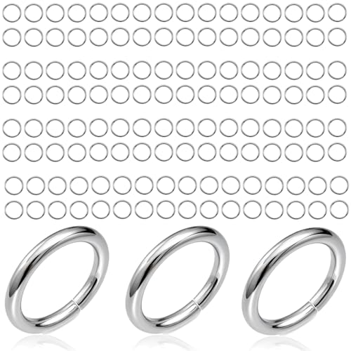 2000 Pieces Stainless Steel Jump Rings for Jewelry Making, 7mm, 18 Gauge Thickness, Silver (7mm) - color: 7mm