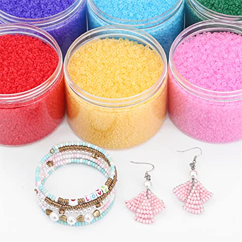 4mm Frosted Glass Seed Beads for Jewelry Making, 1000pcs Tiny Glass Bead Matte Pony Loose Spacer Beads for Beading, Friendship Bracelet, Pendants, Necklaces, DIY Crafting, Fuchsia Red - color: Fuchsia Red