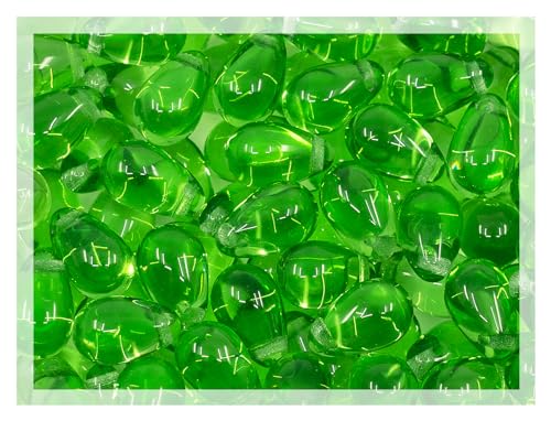 Czech 50-Piece Glass Beads, 6x9mm, Teardrop Transparent Simple Green - color: Simple Green