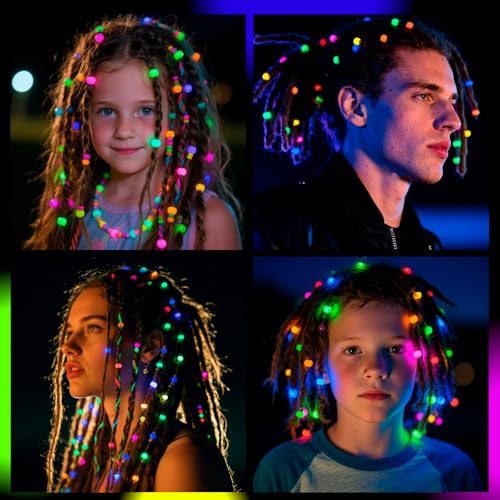 3200+pcs Glow in The Dark Pony Beads for Bracelets, 6x9mm Acrylic Neon Halloween Beads Rave Kandi Charms Kids Hair UV Bead for Braids Girls DIY Jewelry Making Crafts Party Supplies - color: Glow in The Dark 3200pcs
