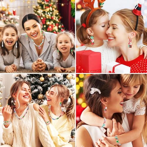 1480pcs Christmas Polymer Clay Beads Charms Friendship Bracelet Necklace Earring Jewelry Making kit, Accessories for Arts Crafts DIY Gifts for Women Girls - color: A4#Christmas
