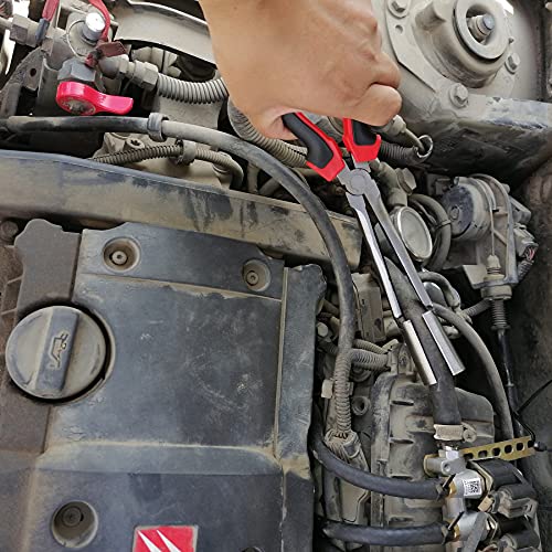 Car High Voltage Wire clamp Spark Plug Pliers Spark Plug Wire Removal Pliers High Voltage Cylinder Cable Removal Tool Silver