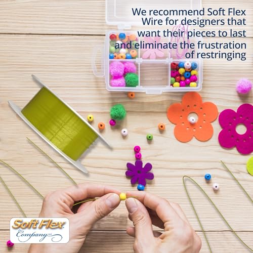 Soft Flex Econoflex Hobby Beading Wire - Flexible Stainless Steel Wire for Crafting - 7 Strand 0.19 30 Ft - style: Spring Green