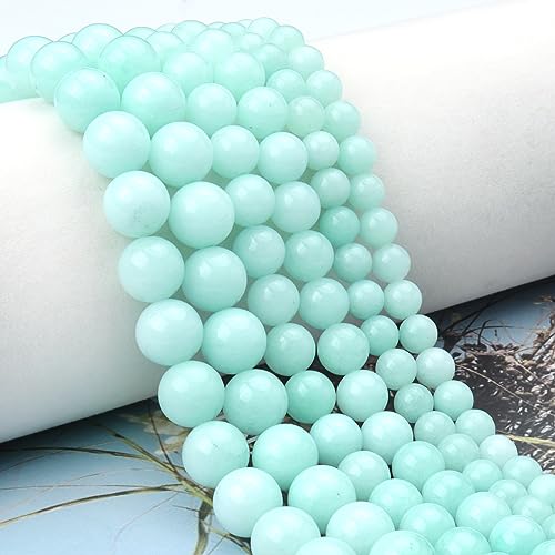 60pcs 6mm Natural Amazonite Gemstone Beads Energy Healing Crystal Round Loose Stone Beads for Jewelry Making, DIY Bracelets Necklaces - color: Amazonite, size: 6mm