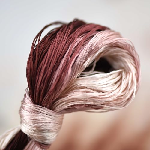 Mulberry Silk Floss Embroidery Thread Floss-Cross Stitch Threads China Silk Woven Jewelry Threads DIY Sewing Kits (55) - color: 55
