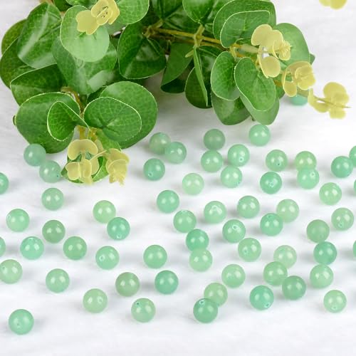 4mm 200pcs Natural Stone Round Beads Green Aventurine Genuine Stone Beading Loose Gemstone DIY Charm Smooth Beads for Bracelets Necklaces Earrings Hole Size 1mm (Green Aventurine 4mm) - color: Green Aventurine, size: 4mm