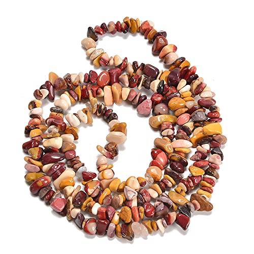7-8mm Natural Mookaite Gemstone Chips Loose Beads Semi Precious for Jewelry Making DIY Handmade Craft Supplies 1 Strand per Bag Approxi 34" - color: Mookaite Chips