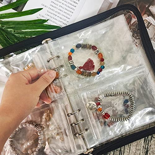 Jewelry Pouch Clear Self Seal Plastic Zipper Bags for Necklace Bracelet Packing Storage Transparent PVC Lock Pouches, Pack of 48 - color: 48 pcs large bags,9*13 cm