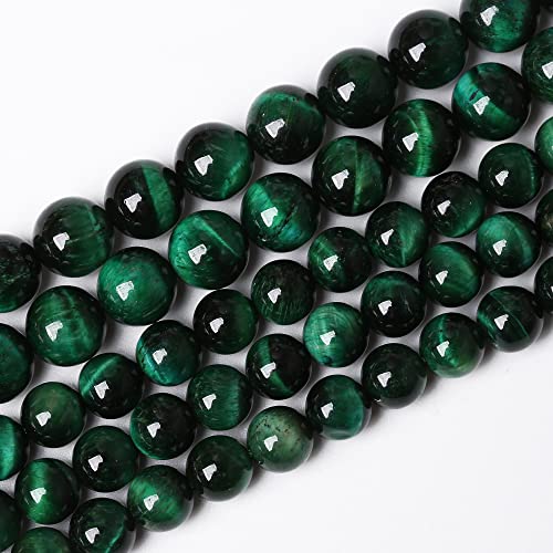 90PCS 4mm Top AAA Green Tiger Eye Beads Natural Stone Round Loose Beads for Jewelry Making DIY Bracelet,Necklace, Earrings 15" Inch (Green Tiger Eye Stone, 4mm) - color: Green Tiger Eye Stone, size: 4mm