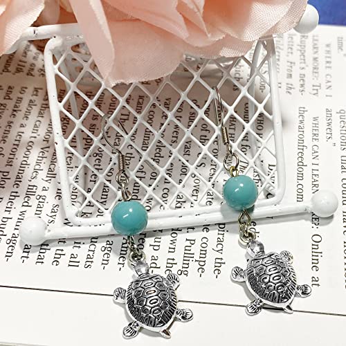 Heather's cf Silver Sea Charms – Antique Pendants, Non-Tarnish, Lead-Free & Nickel-Free, Bulk Ocean Animal Charms for DIY Jewelry, Bracelets, Necklaces, Earrings, Beach Craft Supplies (Sea Animals) - color: Turtle-50pcs