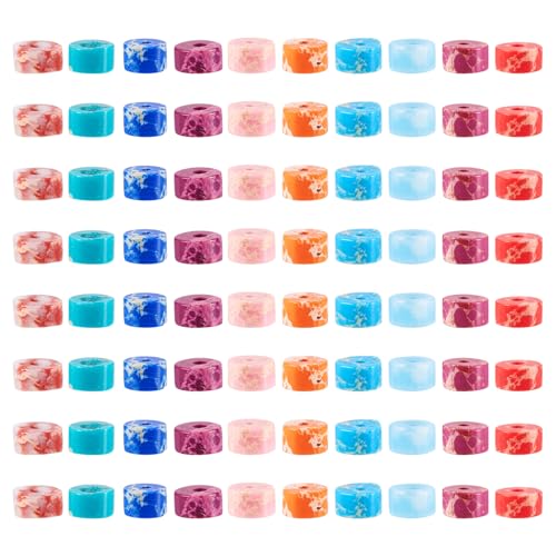 Craftdady 200 pcs 10 Color 4mm Natural Stone Heishi Beads for Jewelry Making: Disk, Round Jasper Beads - color: 10 Colors, 4mm